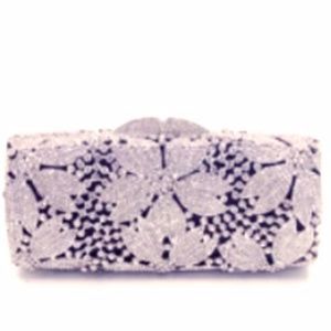 Austrian Crystal Flowers Purse Gift Wedding!